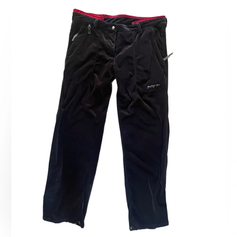 RARE Women’s 686 Base Layer Black Velvet Snowboarding Pants Sz M Button fly